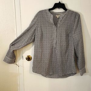 Talbots- black/white long sleeve